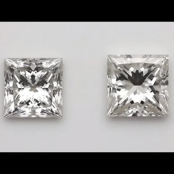 Classic Princess Brilliant Cut Diamond Martini Stud Earrings (G/H VS+) –  With Clarity