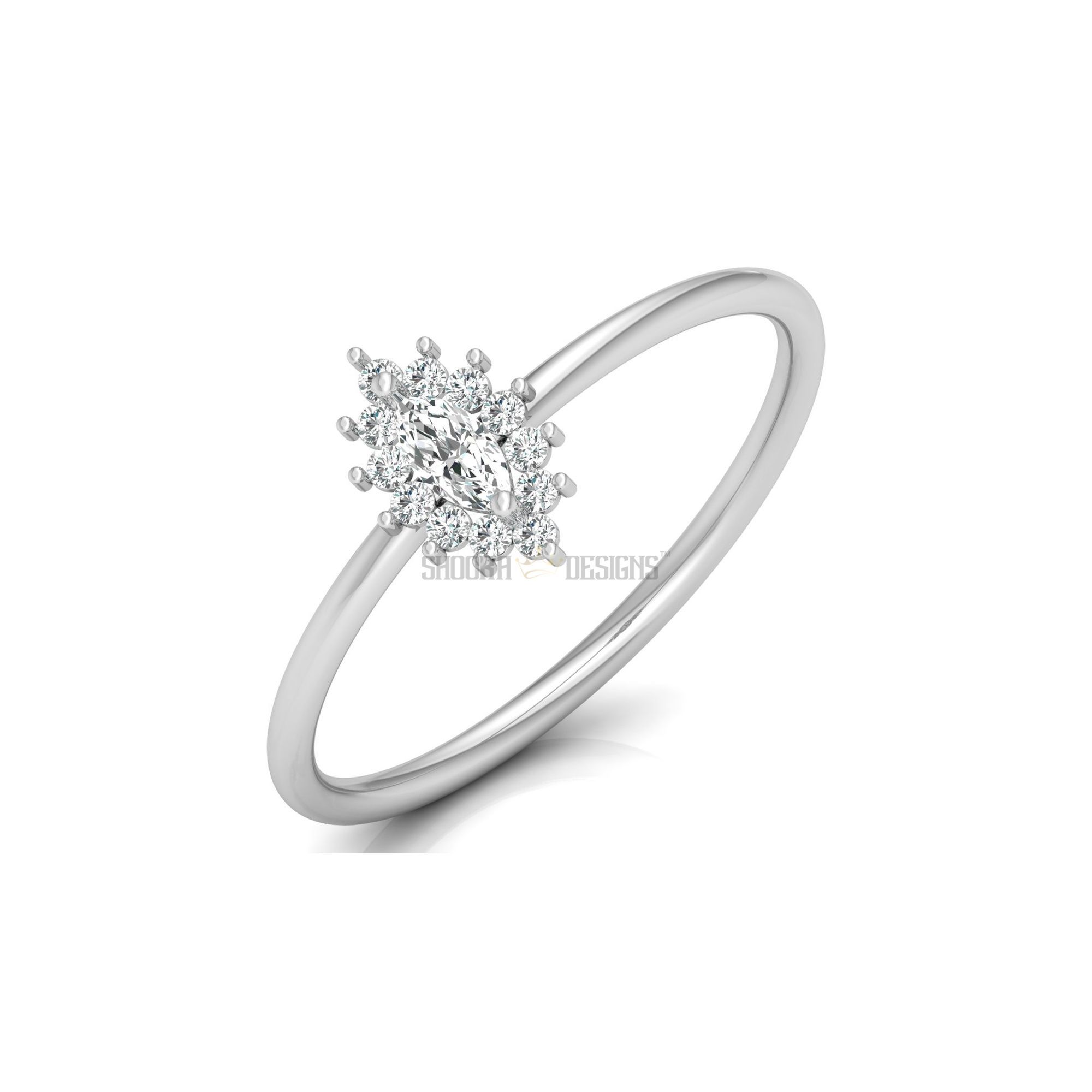 Platinum Diamond Ring for Women JL PT LR 72 – Jewelove.US